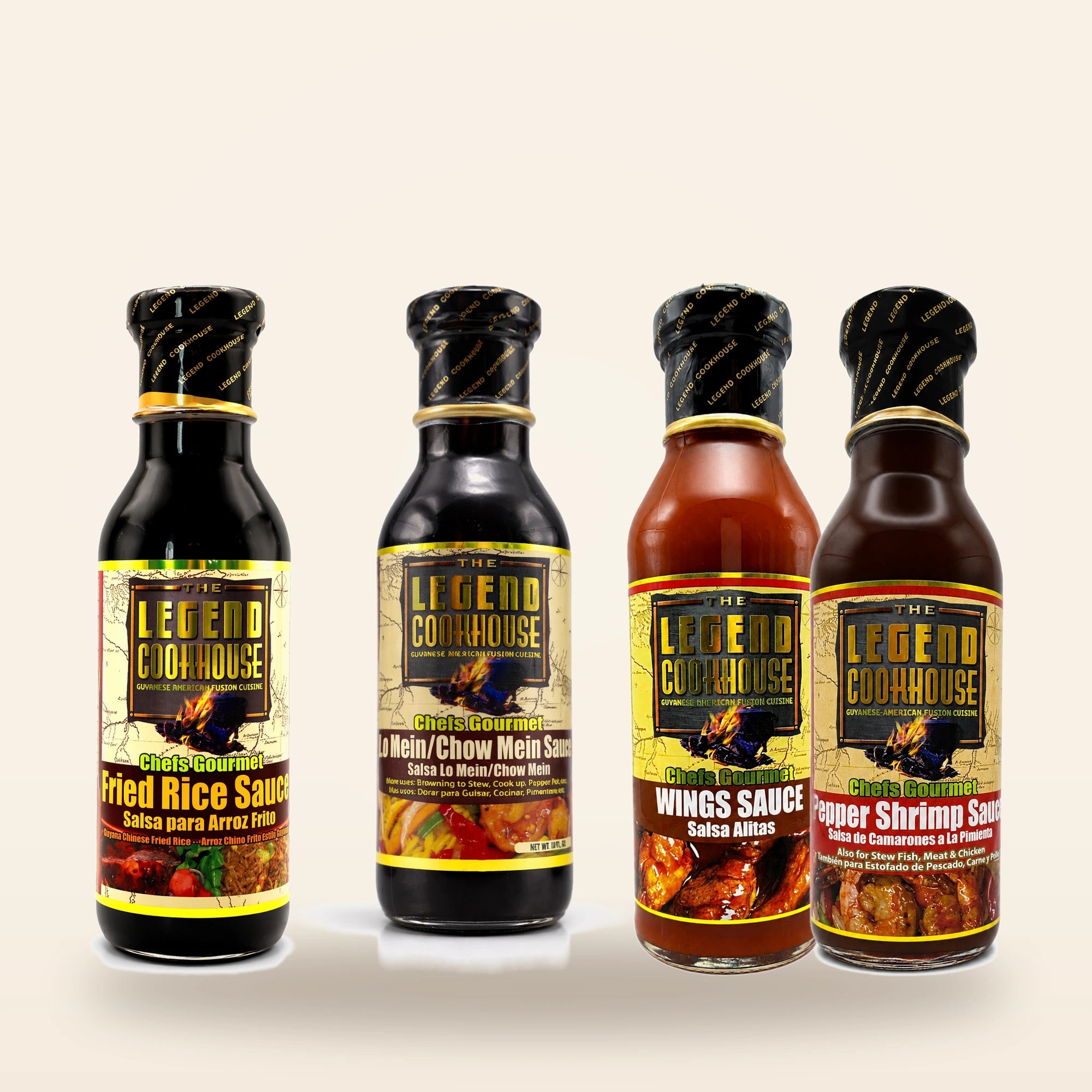 Legend Chinese 4 Bottle Bundle bottles on a clean cream background