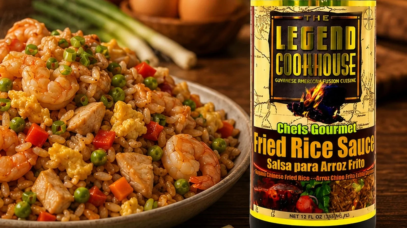 Fried rice bowl with Legend Chefs sauce for rice bowl meals